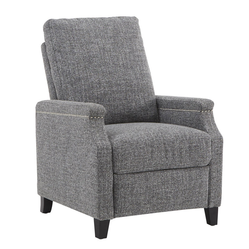 Winston Porter Shelteridge Tweed Push Back Manual Recliner Wayfair